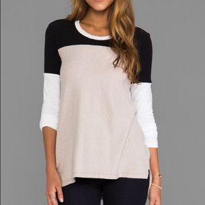 James Perse Color Block L/S Tee